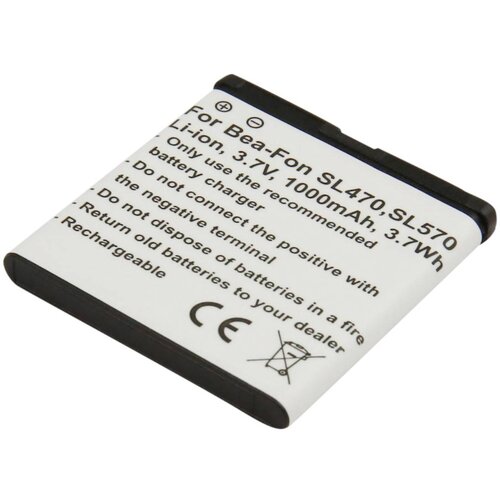 AVIZAR Nadomestna baterija za Bea-Fon SL470 / SL570 3,7V 1000mAh Li-ion, Bela, (5000070606) Cene