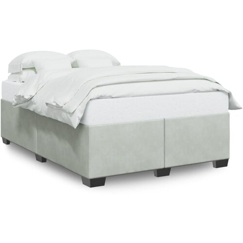 VidaXL Okvir za krevet svjetlosivi 140x190 cm bar&amp;scaron;unasti Slike
