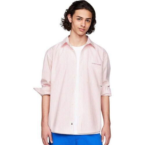 Tommy Hilfiger - - Muška košulja sa roze prugama Slike