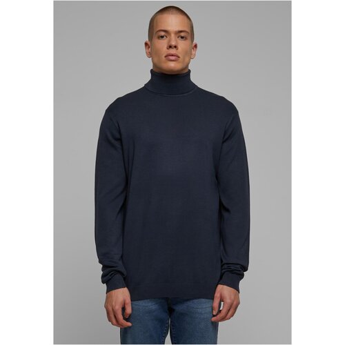 UC Men Knitted Turtleneck Sweater navy Slike