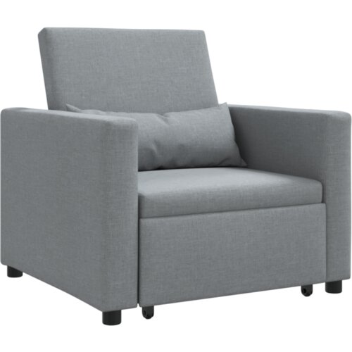 VidaXL 3-u-1 Single Sofa Bed Convertible Svjetlosiva tkanina Slike