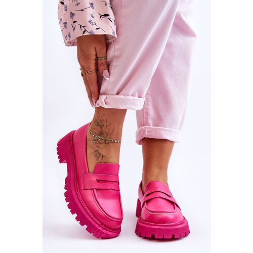 Kesi leather flip-flops on the platform Pink Riverside Slike