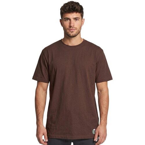 Leone 1947 Majice &amp;amp; Polo majice Man Short Sleeves Patch Kostanjeva Slike
