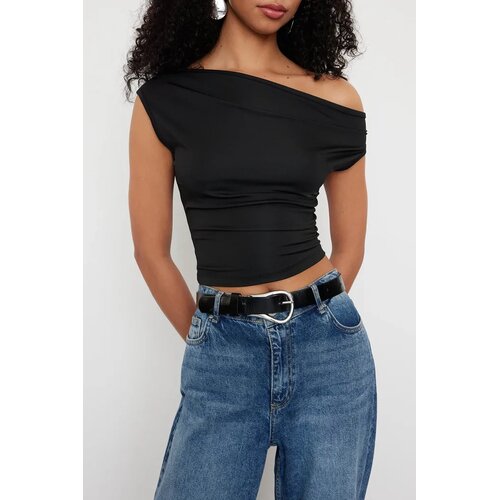 TRENDYOLMILLA Ženska bluza Tedss24Bz00029, Crna Cene