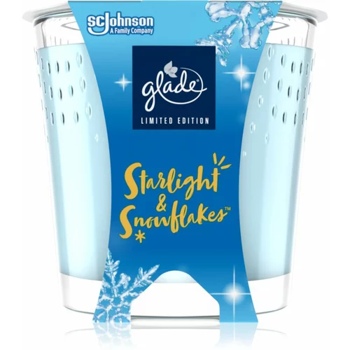 Glade Starlight & Snowflakes mirisna svijeća s mirisom Snow, Frosty Air, Ecalyptus 129 g