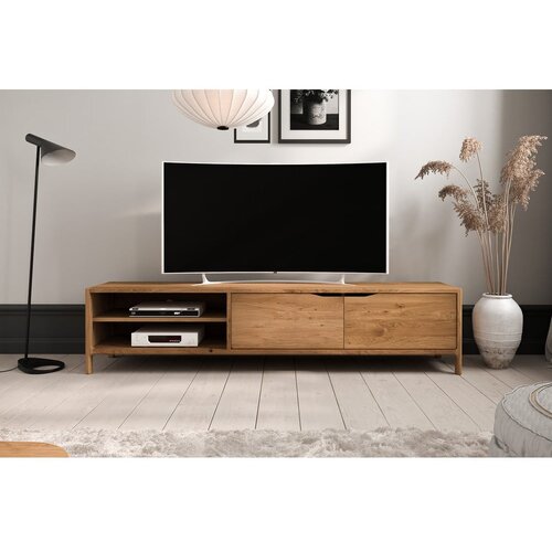 The Beds TV omarica iz masivnega hrasta v naravni barvi 200x48 cm Twig &amp;ndash; Slike