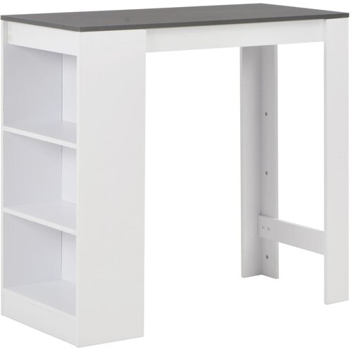  Barski stol s policom bijeli 110 x 50 x 103 cm Cene