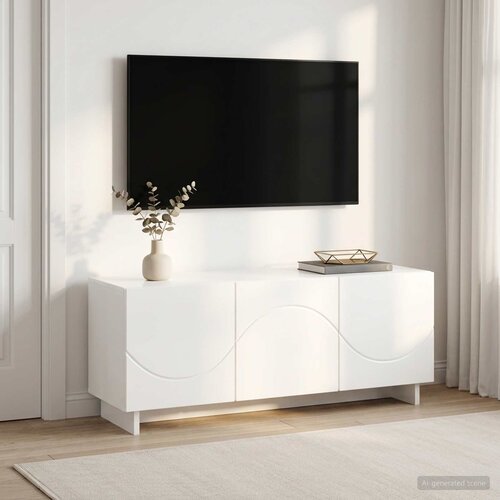  TV stalak 90 x 34,5 x 40 cm Bijela visokog sjaja Cijene
