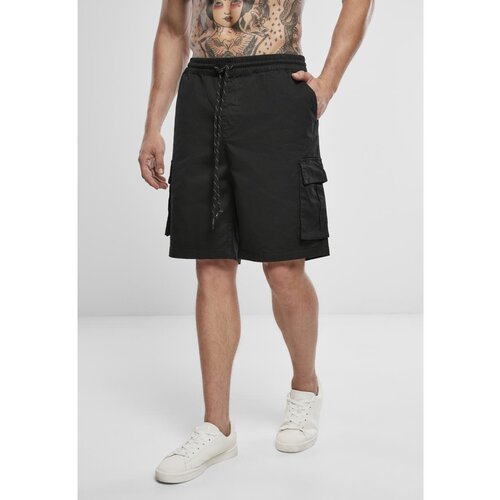 Urban Classics Drawstring Cargo Shorts Black Slike