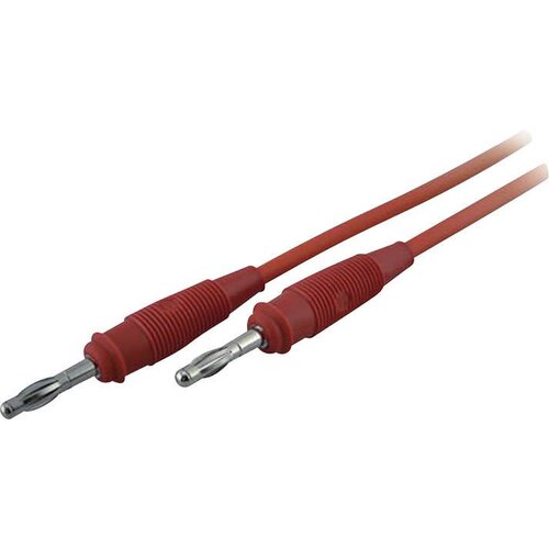SKS Hirschmann 4 mm silicone-test lead\, 2x plugs\, 100 cm, (20423406) Cene