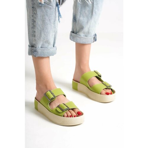 Capone Outfitters Mules - Green - Block Cene