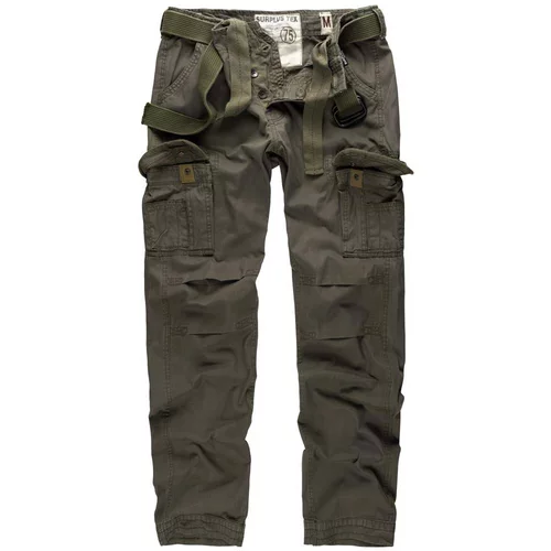 Surplus Moške vojaške cargo hlače Premium Vintage Slimmy, Olivna