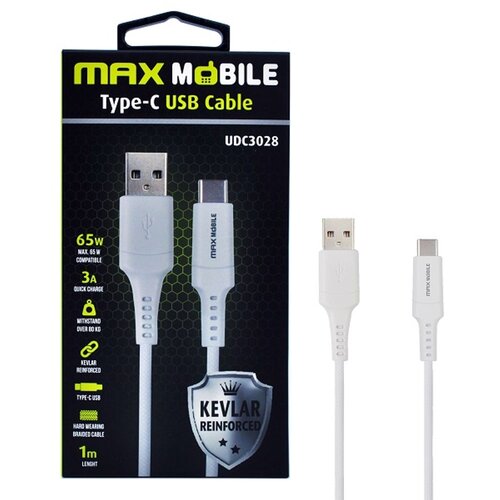 Max Mobile data kabel type c-type c UDC3028 kevlar white qc 3A 1m Cijene