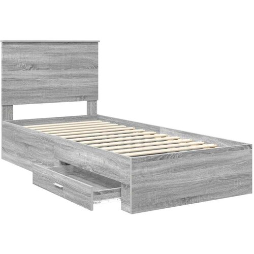  Okvir za krevet Siva Sonoma 90 x 200 cm Konstruirano drvo Slike