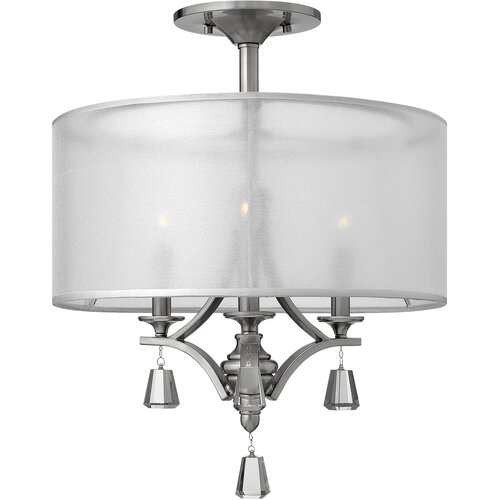 Elstead Lighting Elstead Mime Stropna svetilka s 3 lučmi, pol-vgradna, bru&scaron;en nikelj, E14, (22098219) Cene