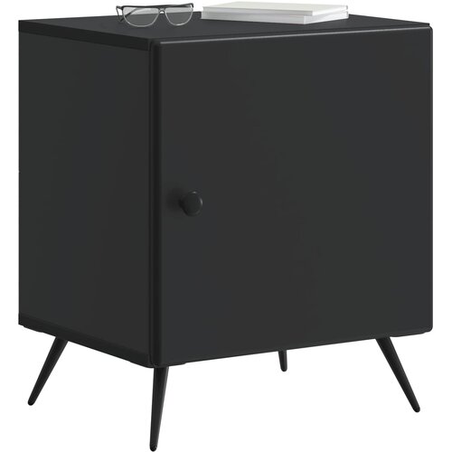  Noćni ormar Crna 43 x 34,5 x 50 cm Konstruirano drvo Slike