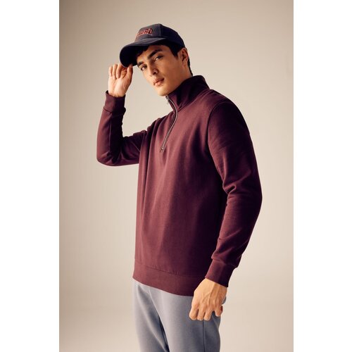 Defacto Comfort Fit Zippered Stand-up Collar Sweatshirt Cijene