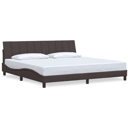vidaXL Posteljni okvir brez vzmetnice temno rjav 200x200 cm blago, (21670761) Cene