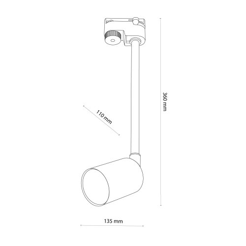  Luster na &amp;scaron;tapu za &amp;scaron;inski sistem TOP 1xGU10/10W/230V, beli Slike