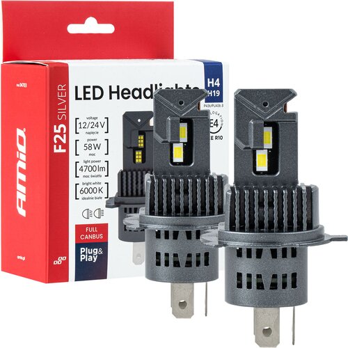 Amio Auto sijalica H4 H19 LED F25 Silver Full Canbus Cene