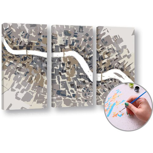  Slikanje brojevima SIVI APSTRAKT - male težine | low difficulty Slike