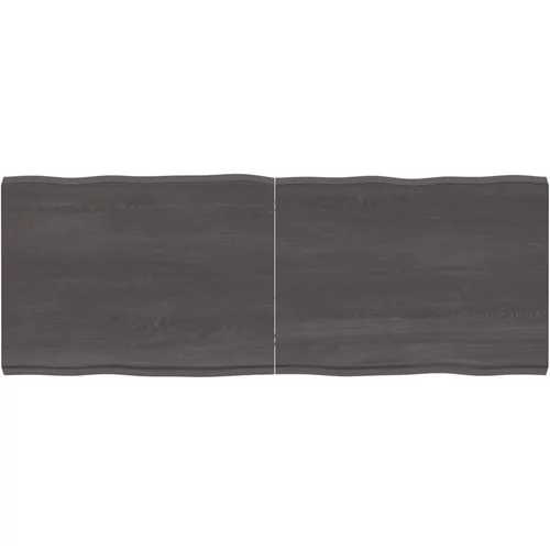 vidaXL Mizna plošča temno siva 160x60x6 cm obdelana trdna hrastovina, (20979387)