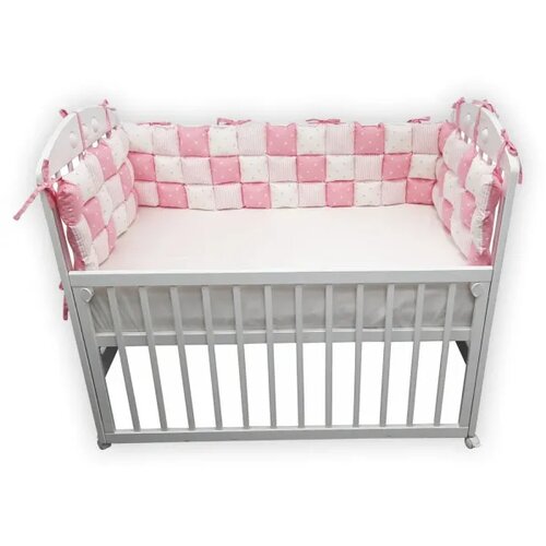 LILLO &amp;amp; PIPPO ogradica za krevetac Kockice,ROZE-ROZE 3-ROZE Slike