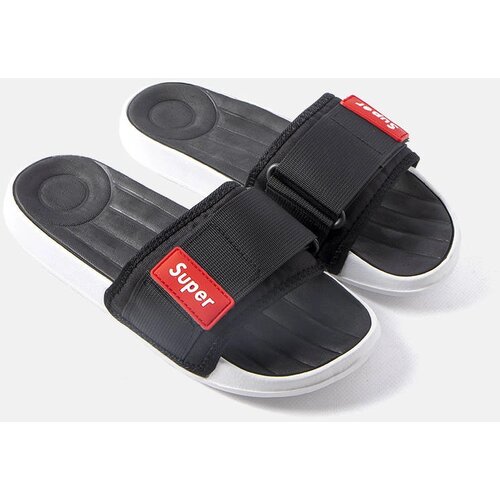 Gemre Black men's adjustable Velcro slides Alley Cene
