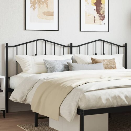 vidaXL Kovinsko posteljno vzglavje črno 160 cm Cene