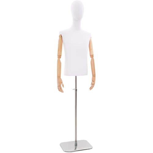  Podesiva lutka 170-218 cm s postoljem Mu&amp;scaron;karac PP Bijela Slike
