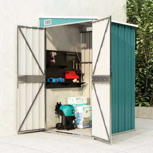 VidaXL Vrtna lopa zelena 118x100x178 cm pocinkano jeklo 316217 Slike