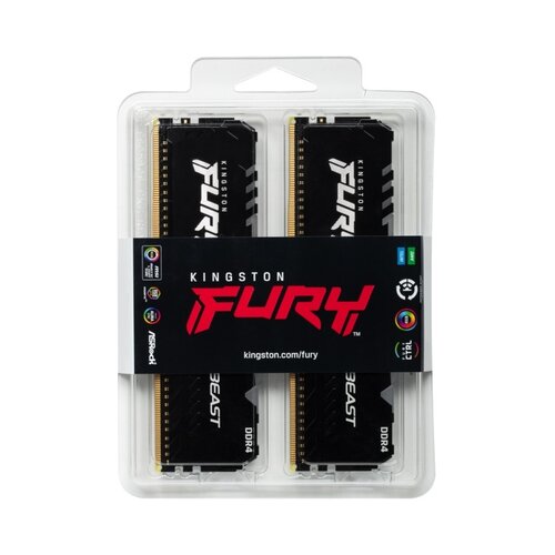 Kingston 16GB FURY Beast RGB 3200MHz DDR4 memorija | KF432C16BBAK2/16 Cene
