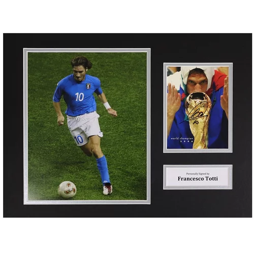  Francesco Totti Signed 16"x12" Photo Display Italy Autograph Memorabilia COA