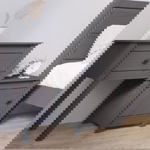 vidaXL noćni ormarić sivi 79,5 x 38 x 65,5 cm od masivne borovine Cijene