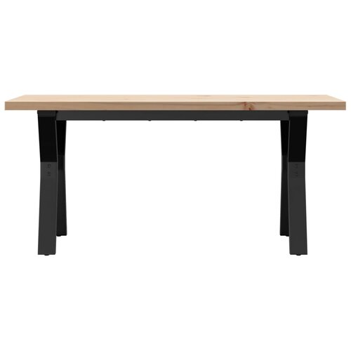  Stolić za kavu Y-oblika 100x50x45,5 cm od borovine i čelik Slike