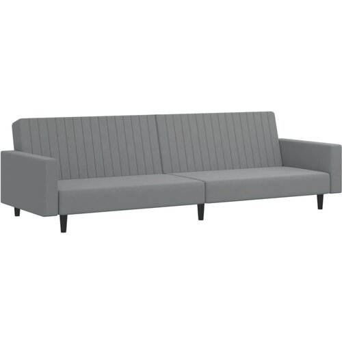 Maison Chic kavč - Sofa - Kanape dvosed z leži&amp;scaron;čem svetlo siv žamet, (21726902) Slike