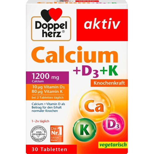 Doppelherz aktiv kalcij + D3 + K - 30 tabl. Slike