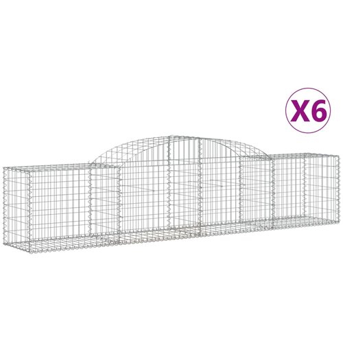  Lučne gabionske ko&amp;scaron;are 6 kom 300x50x60/80 cm pocinčano željezo Slike