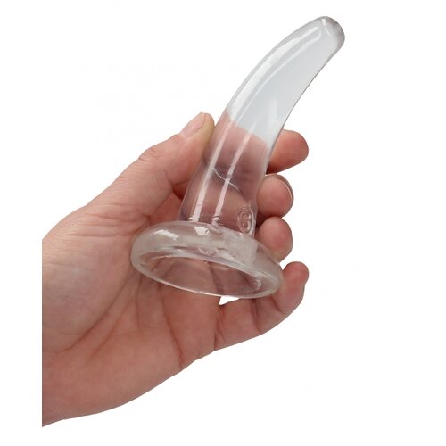 REALROCK Curved Dildo with Suction Cup 11,5cm Transparent Slike