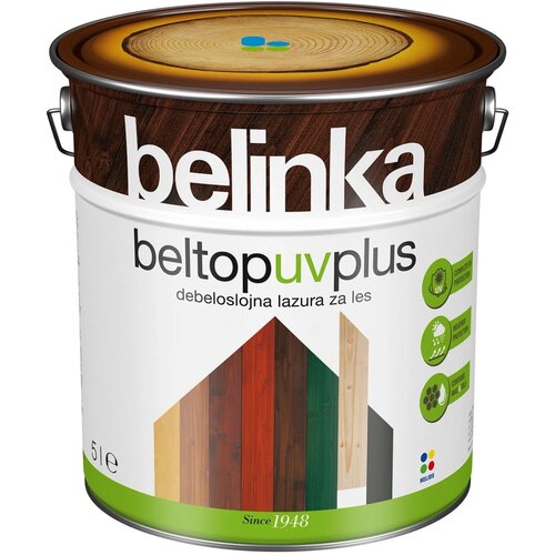 Belinka debeloslojna lazura za les beltop uv plus bela 5 l Cene