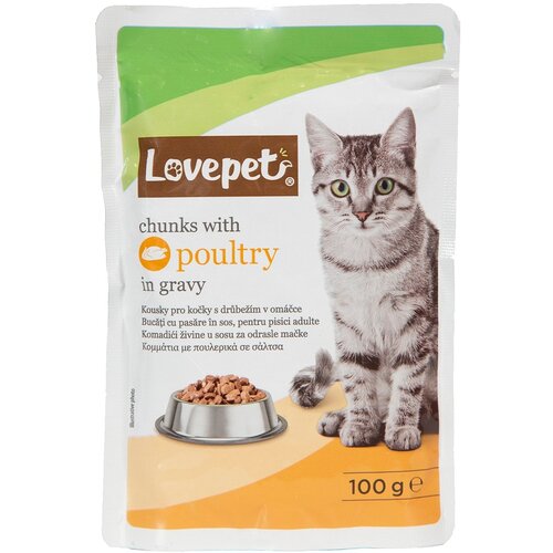 Lovepet Porcija za macke zivina Love Pet 100g Slike