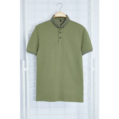 Trendyol Khaki Regular/Normal Cut Polo Neck T-shirt