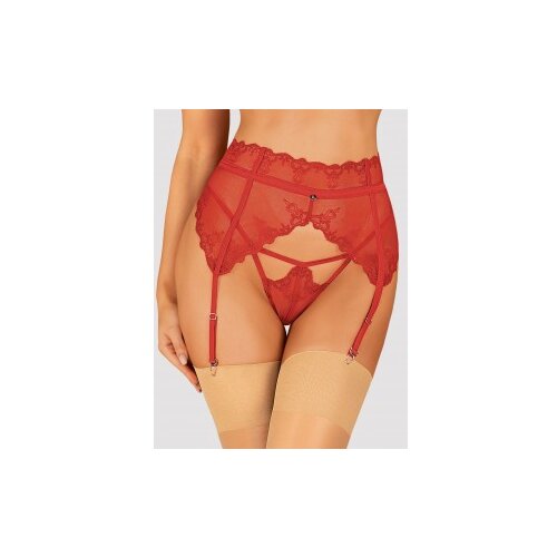 Obsessive Lonesia Garter Belt Red S/M Slike
