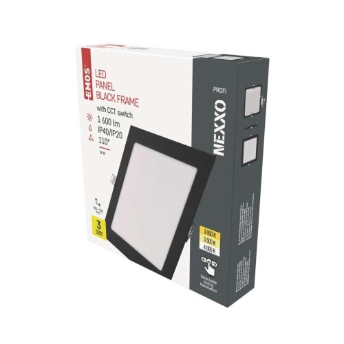  LED vgradno svetilo NEXXO, kvadratno, črno, 18W, nastavljiva CCT Cene