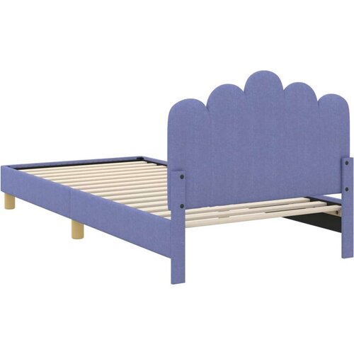  Okvir kreveta za malu djecu s naslonom Traper plava 90 x 200 cm Slike