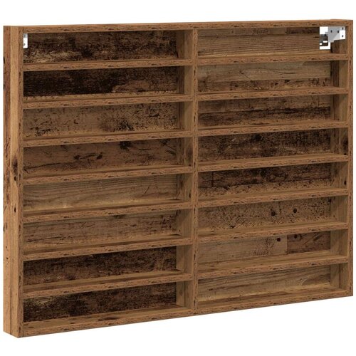 VidaXL Vitrine cabinet Staro drvo Drvo 100 x 8.5 x 75 cm Montaža na zid Slike