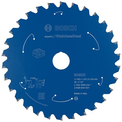 Bosch Expert for Stainless Steel list kružne testere za akumulatorske testere 140x1.5/1.2x20 T30 2608644531, 140x1.5/1.2x20 T30 Cene