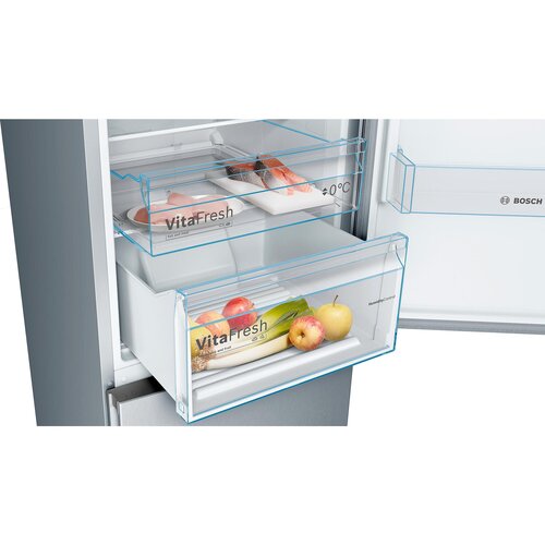 Bosch Hladilnik z zamrzovalnikom KGN39VLEB, 203 cm, 279 l + 89 l, razred E, srebrne barve Slike