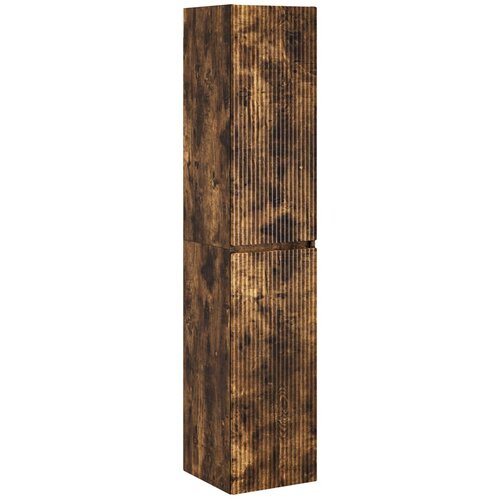 vidaXL Omejen kabineta za kopalnico Dimljen hrast 33 x 34,5 x 160 cm, (5000245903) Cene