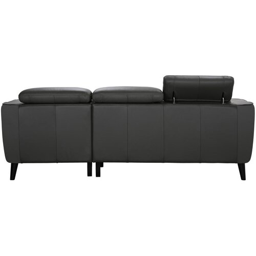 MID.YOU KOTNA SEDEŽNA GARNITURA, pravo usnje siva Slike
